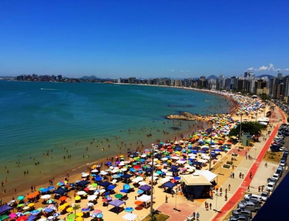 グアラパリーApt Encantador Praia Do Morro 20 Metros Da Praia.アパートメント エクステリア 写真
